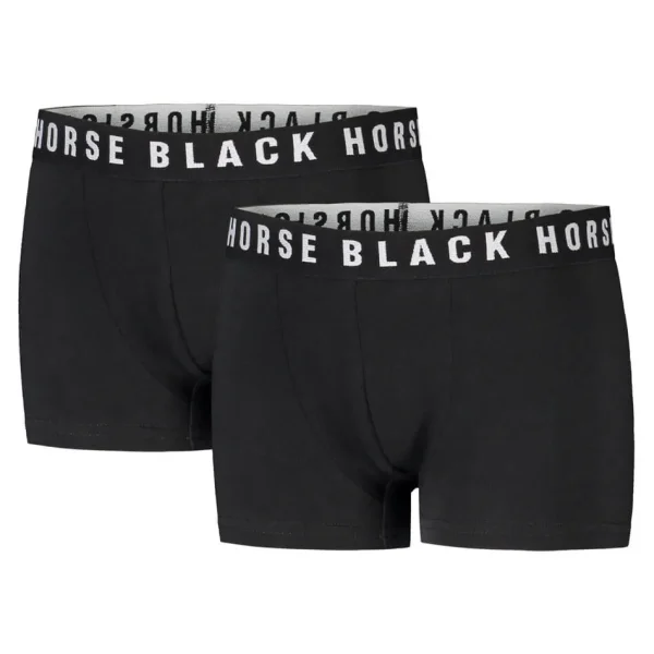 Bokserit 2 kpl pkt Black Horse Luomupuuvilla