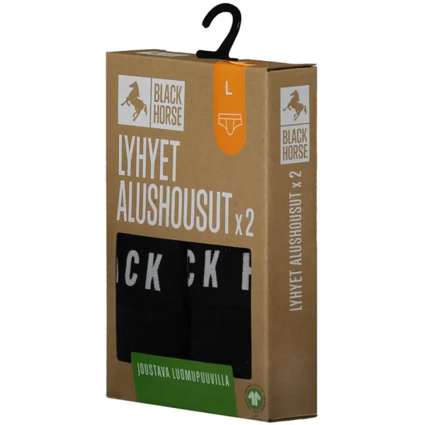 Briefit 2 kpl pkt Black Horse Luomupuuvilla 3