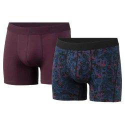 Puuvillabokserit 2 kpl pkt Black Horse Wine Blue Dusk