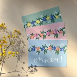 Kukkanauha Helle Visuals Onnittelukortti