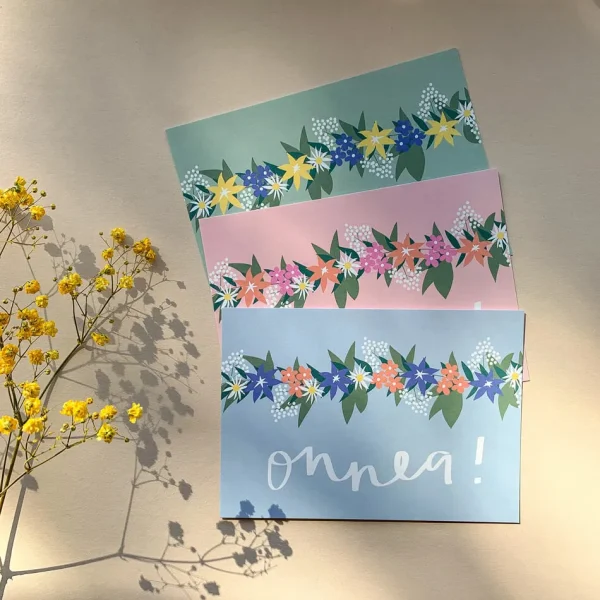 Kukkanauha Helle Visuals Onnittelukortti